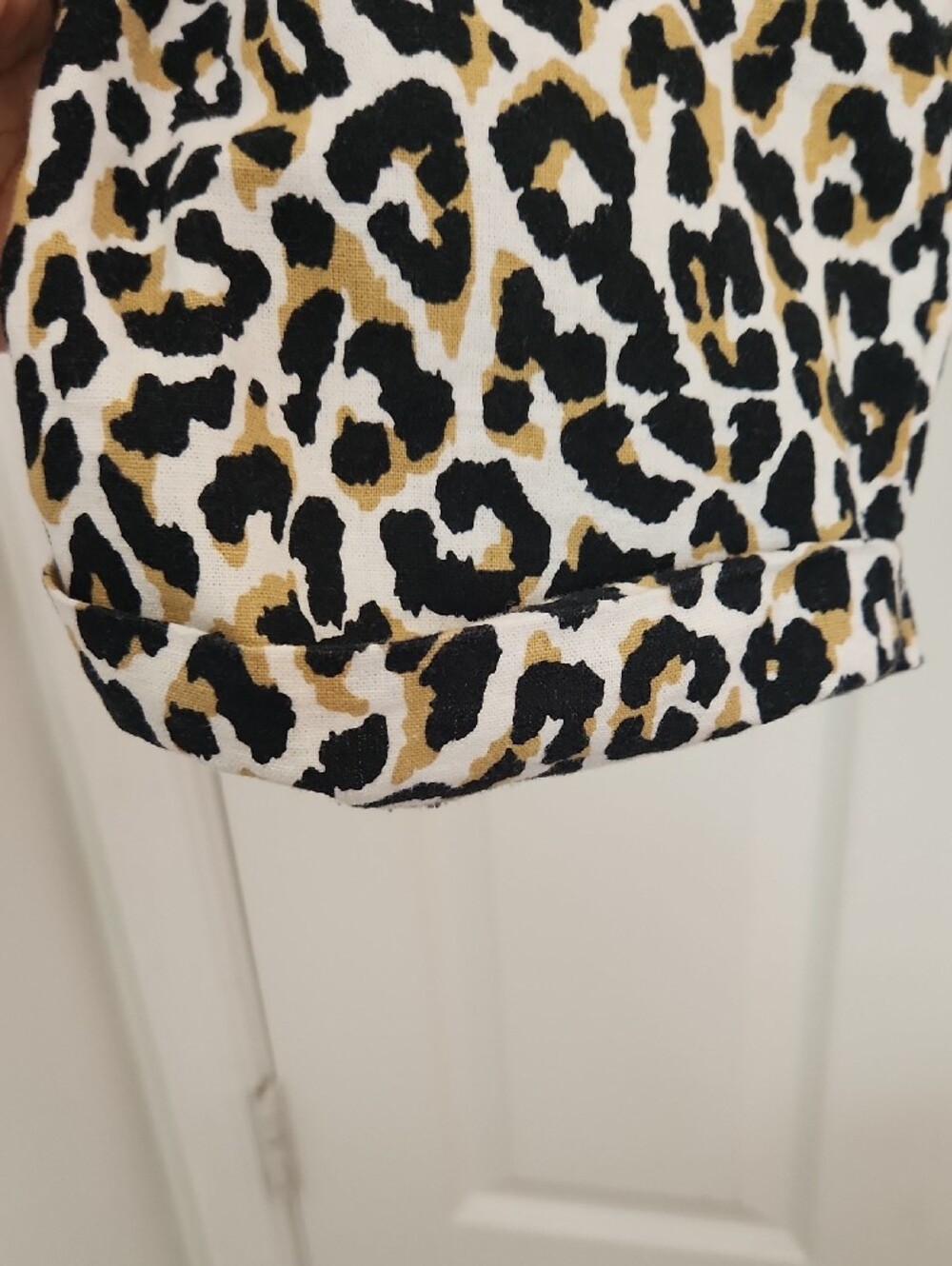 Cozy Casual Chic Weekend J. Crew Leopard-Print Linen Cotton Pull-On Joggers - Picture 6 of 7